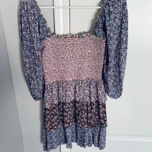 Mixed floral print dress